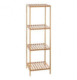 Etagère modulable 4 niveaux - L 35 x l 32 x H 111.5 cm - Bambou - Marron