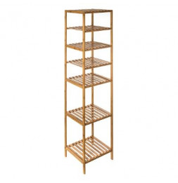 Etagère modulable 6 niveaux - L 35 x l 32 x H 145 cm - Bambou - Marron