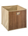 Panier de rangement effet bambou - 31 x 31 x 31 cm - Marron