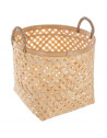 Panier en bambou avec anses - Lot de 3 - Beige