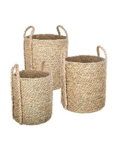 Panier en osier rond - Lot de 3