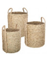 Panier en osier rond - Lot de 3