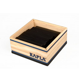 Kapla - Carré de 40 planchettes en bois - Noir