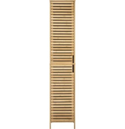 Colonne de rangement en bambou - Beige - L 33 x P 28 x H 168 cm - Cirila