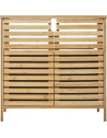 Meuble sous-lavabo en bambou - L 60 x P 28 x H 58 cm - Cirila
