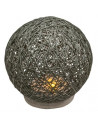 Lampe design en forme de boule - D 18,5 cm - Gris