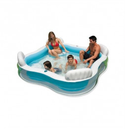 Piscine familiale avec sièges - Grande piscine gonflable