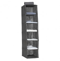 Etagère souple à suspendre - 6 rangements - Gris