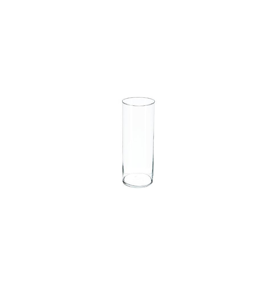 Vase cylindrique en verre - H 40 cm