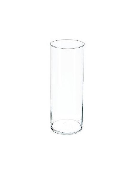 Vase cylindrique en verre - H 40 cm