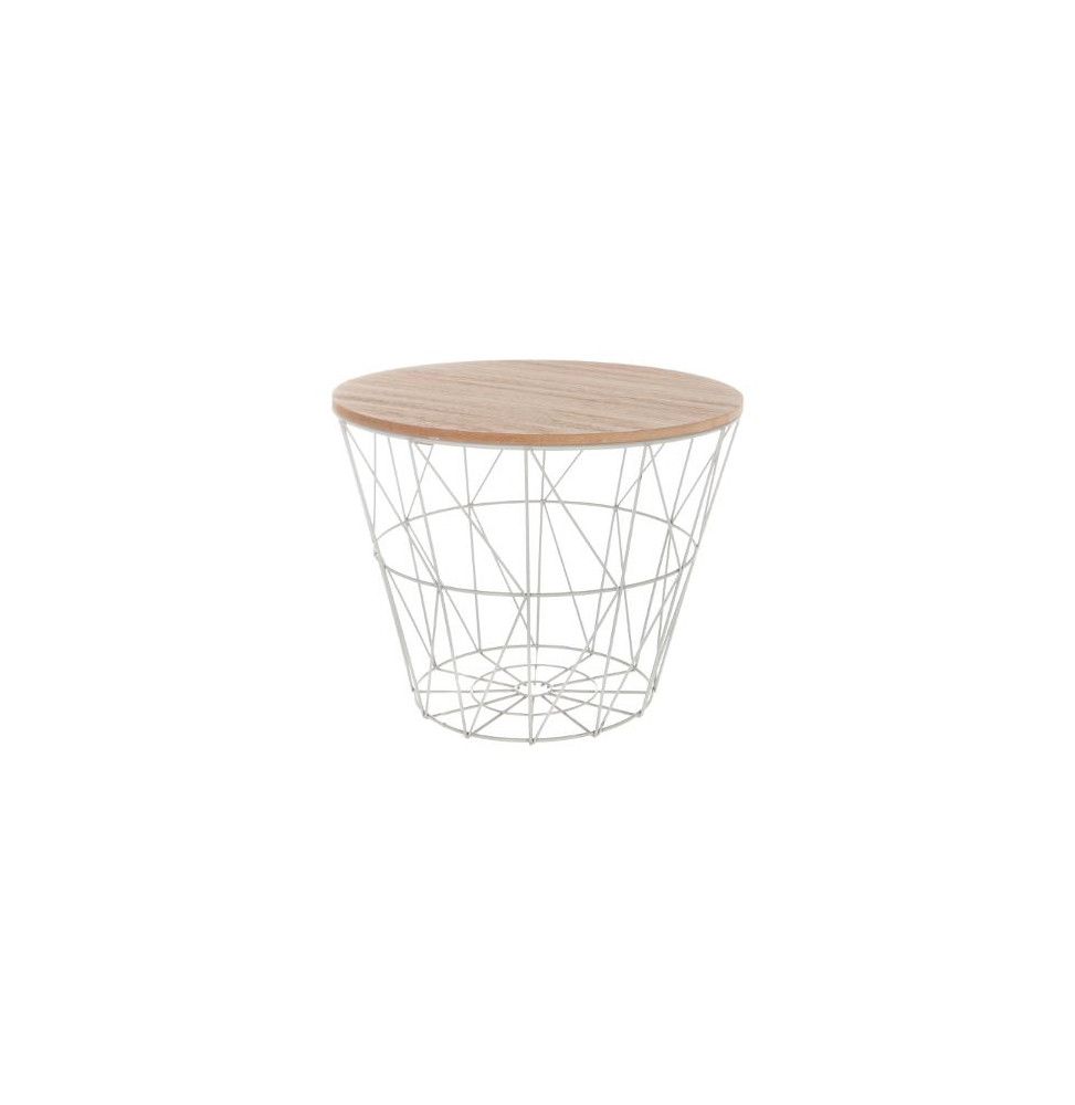Table café design - Kumi - D 38 x H 30.5 cm - Gris