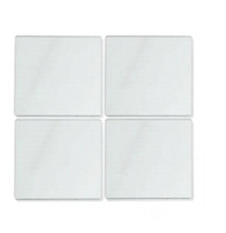 Lot de 4 miroirs carrés adhésifs - 30 x 30 cm - Verre