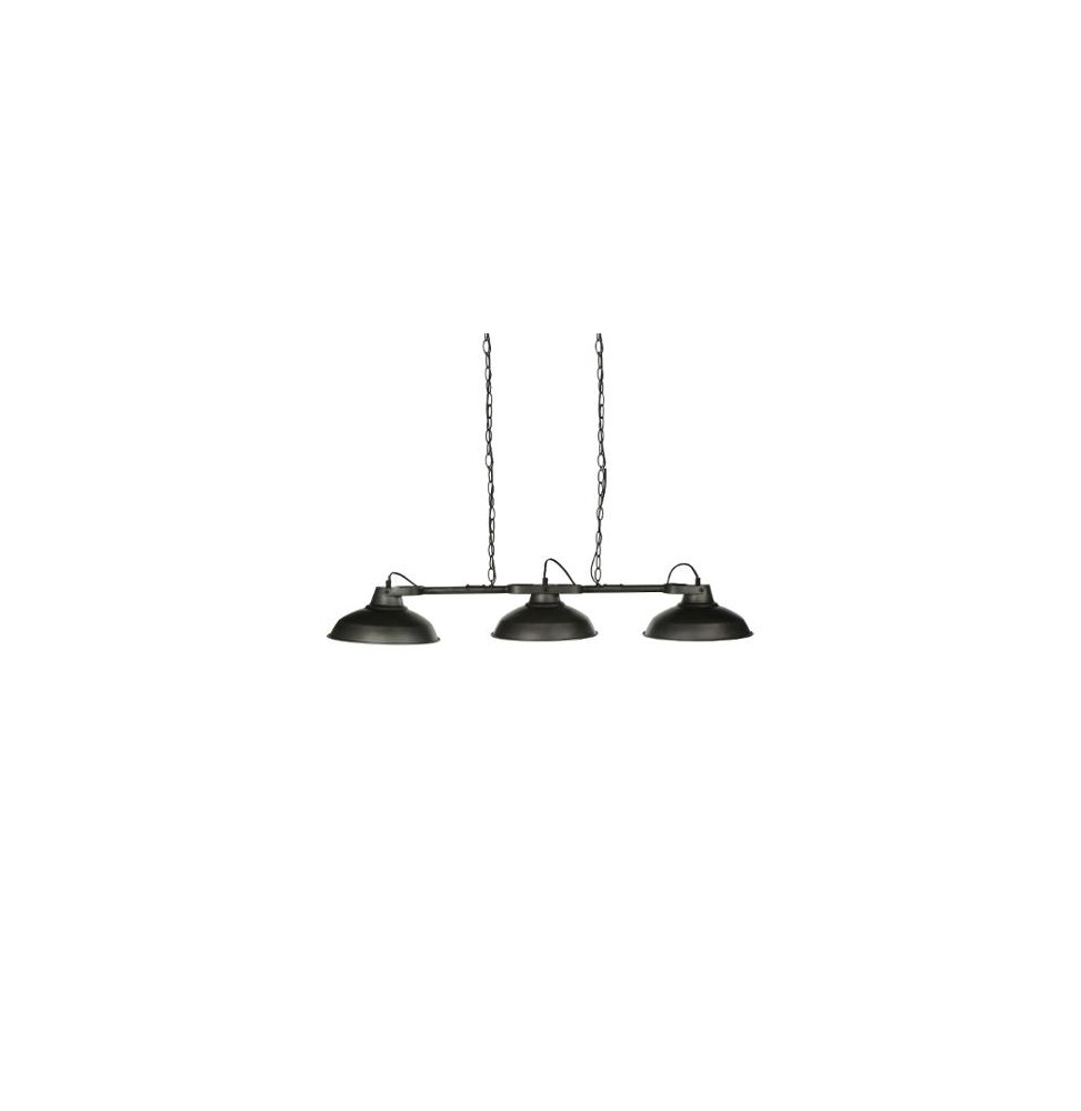 Suspension en métal à 3 têtes - L 105,8 x l 27 x H 64,4 cm - Gris