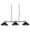 Suspension en métal à 3 têtes - L 105,8 x l 27 x H 64,4 cm - Gris