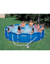 Kit piscine tubulaire 3m66 x H 0.76 cm en métal ronde - Epurateur à cartouches inclus -  Intex 