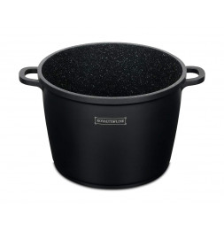 Faitout haut avec revêtement effet marbre - Tous feux - D 28 cm - Noir