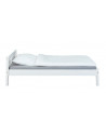 Lit simple Vilmar en pin massif - L 210 x l 98 x H 70 cm - Blanc