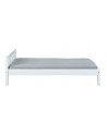 Lit simple Vilmar en pin massif - L 210 x l 98 x H 70 cm - Blanc