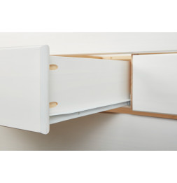 Lit à tiroirs - 4 tiroirs dont 1 tiroir lit - L 205 x l 98 x 63 cm - Blanc