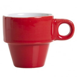 6 tasses Expresso sur rack - 17 x 8.20 cm - Céramique - Multicolore