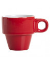 6 tasses Expresso sur rack - 17 x 8.20 cm - Céramique - Multicolore