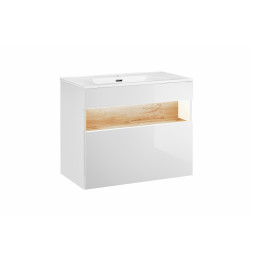 Meuble sous vasque - 79 x 45 x 67 cm - Bahama White