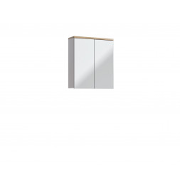 Armoire de salle de bain Bali White - 60 x 20 x 70 cm - Rangement haut mural avec miroir