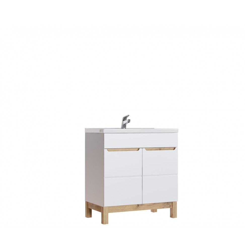 Meuble sous vasque - 80 x 45 x 85 cm - Cintra White