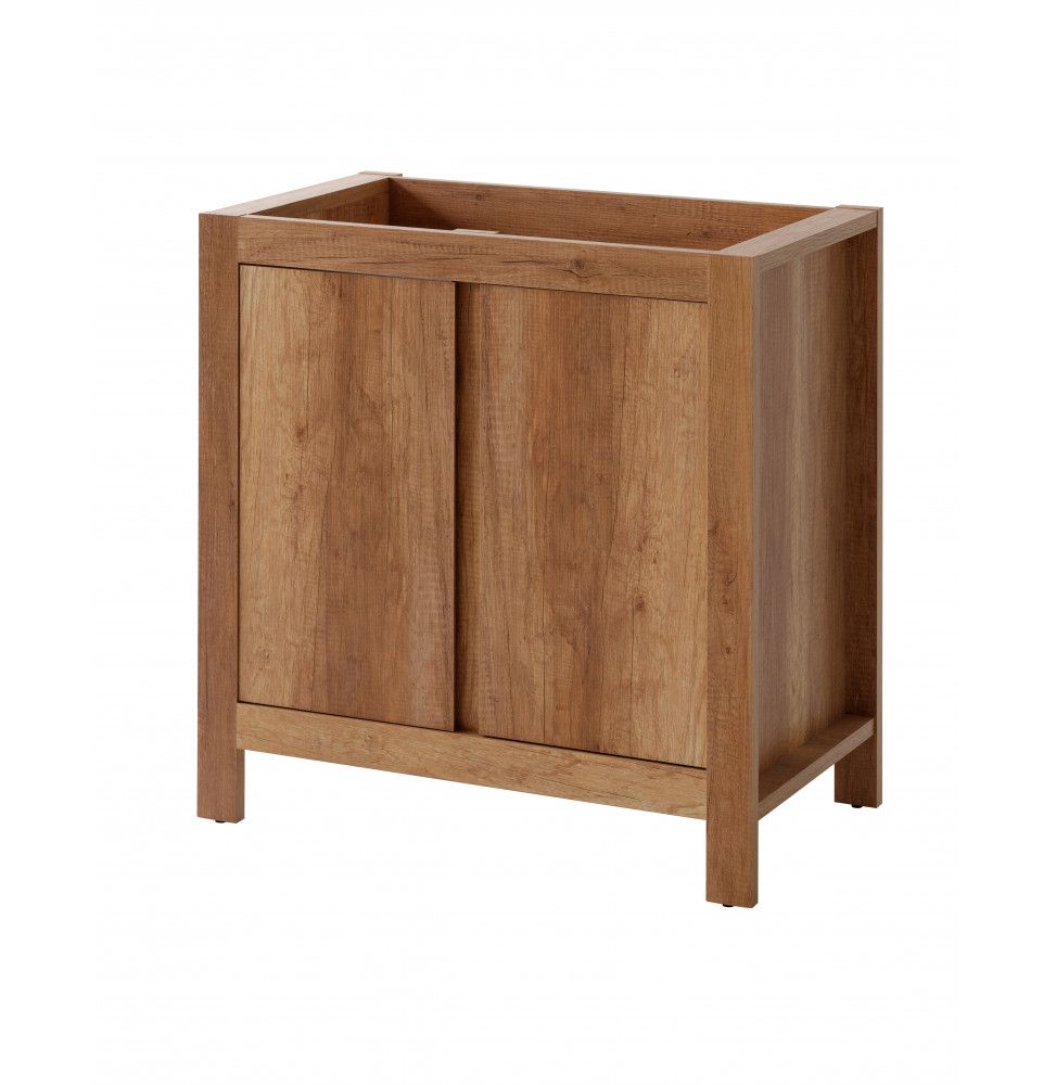 Meuble sous vasque - 80 x 46 x 79 cm - Typical oak