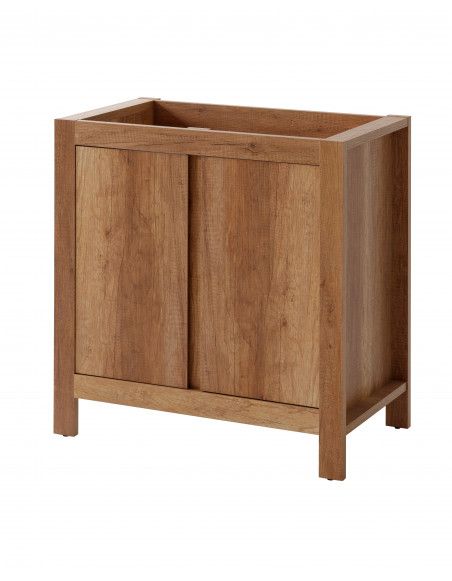 Meuble sous vasque - 80 x 46 x 79 cm - Typical oak