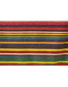 Toile de hamac 200 x 100 cm avec support et cordages - Multicolore
