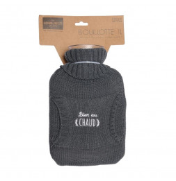 Bouillotte 1 L avec poche - Gris