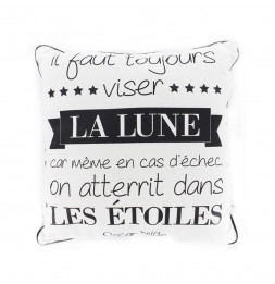 Coussin avec citation - 40 x 40 cm - Il faut toujours