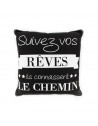 Coussin avec citation - 40 x 40 cm - Suivez vos rêves