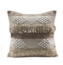 Coussin ethnique - 40 x 40 cm - Beige