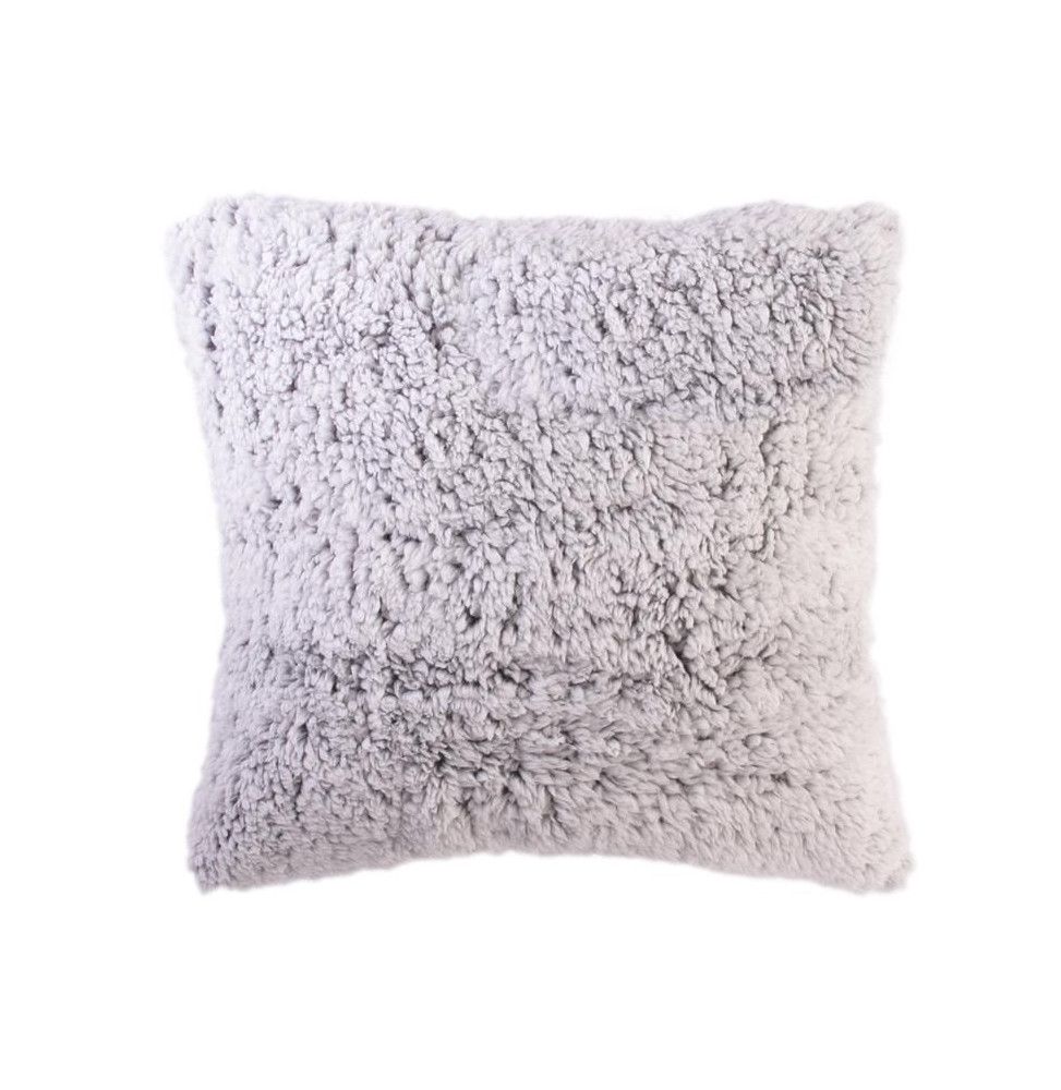 Coussin doux - 40 x 40 cm - Gris