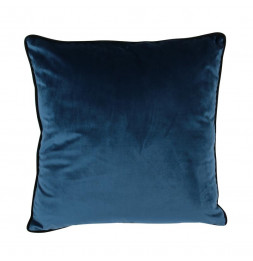 Coussin effet velours - 45 x 45 cm - Bleu