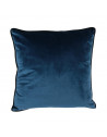 Coussin effet velours - 45 x 45 cm - Bleu