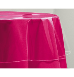 Toile cirée de protection ronde 180 cm transparente - Linge de table imperméable