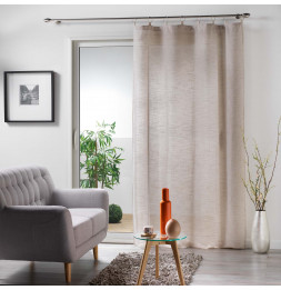 Rideau à anneaux Milza - L 240 x l 140 cm - Beige