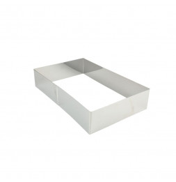 Cadre pâtissier rectangulaire - Lot de 3 - Inox