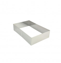 Cadre pâtissier rectangulaire - Lot de 3 - Inox