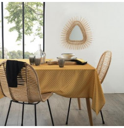 Nappe anti-tâches - Imprimé paty - 140 x 240 cm - Jaune