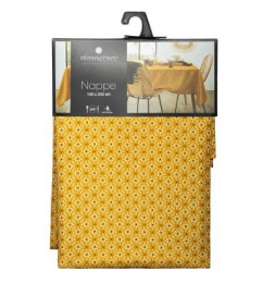 Nappe anti-tâches - Imprimé paty - 140 x 240 cm - Jaune