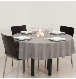 Nappe ronde - Diamètre 180 cm - Gris