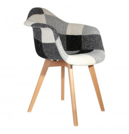 Fauteuil au design scandinave - Gris et blanc