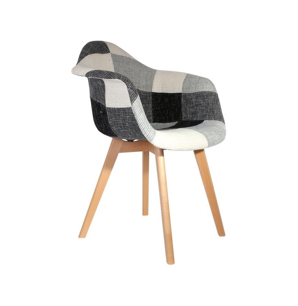 Fauteuil au design scandinave - Gris et blanc