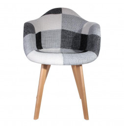 Fauteuil au design scandinave - Gris et blanc