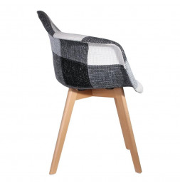 Fauteuil au design scandinave - Gris et blanc