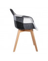 Fauteuil au design scandinave - Gris et blanc